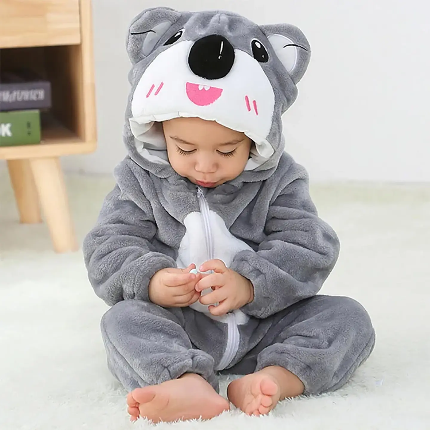 Cartoon Flannel Baby Romper – Animal Jumpsuit Costume 28