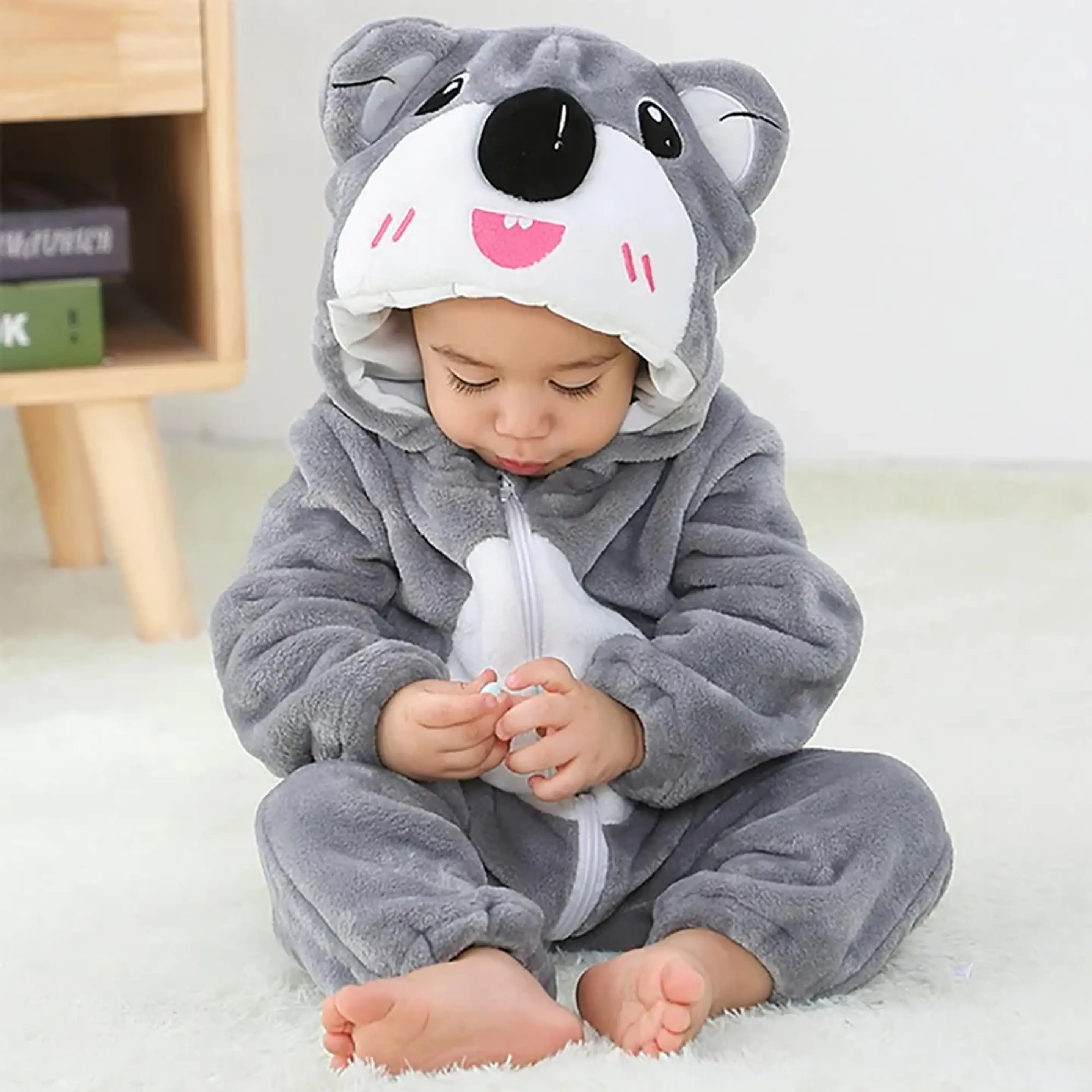 Cartoon Flannel Baby Romper – Animal Jumpsuit Costume 28