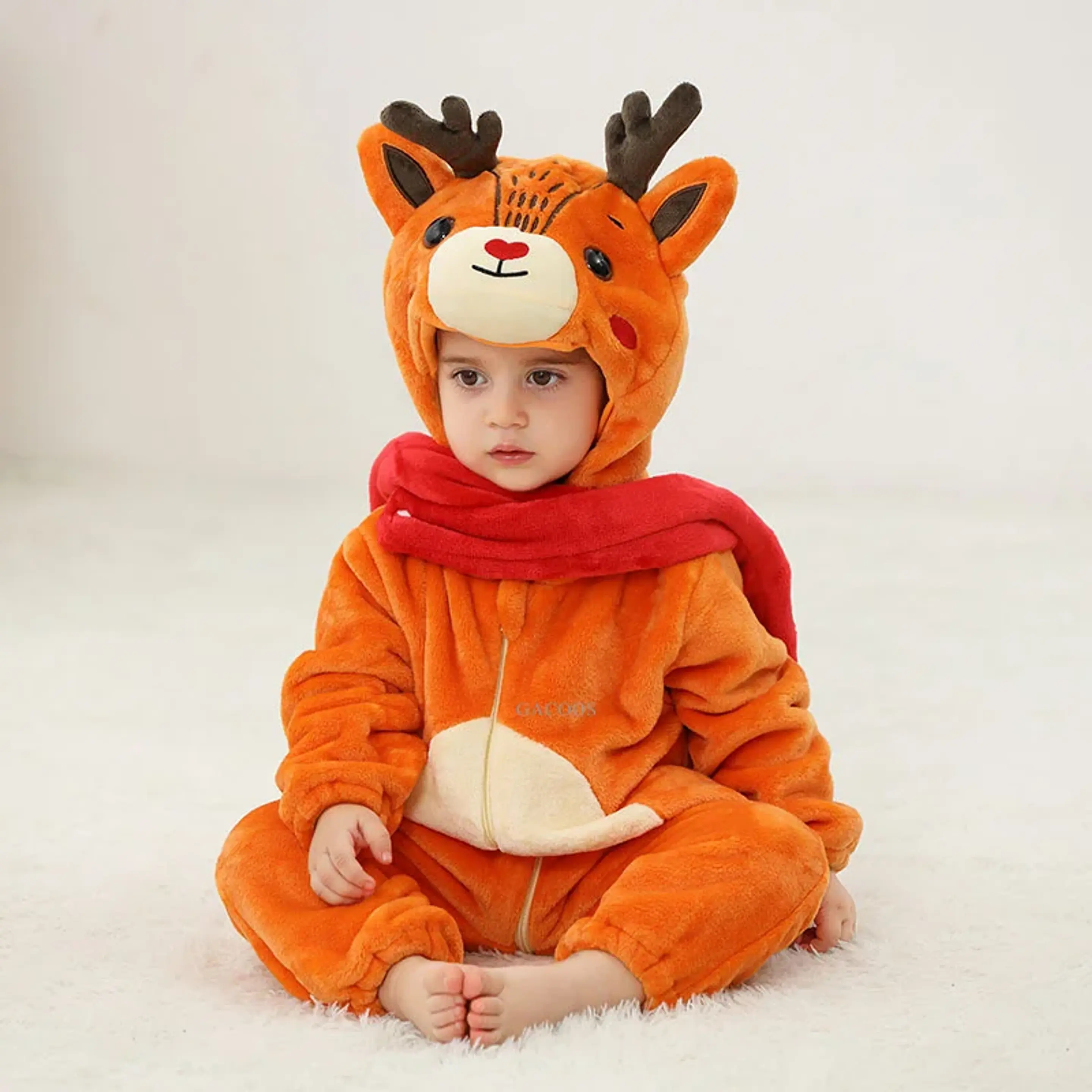Cartoon Flannel Baby Romper – Animal Jumpsuit Costume 30