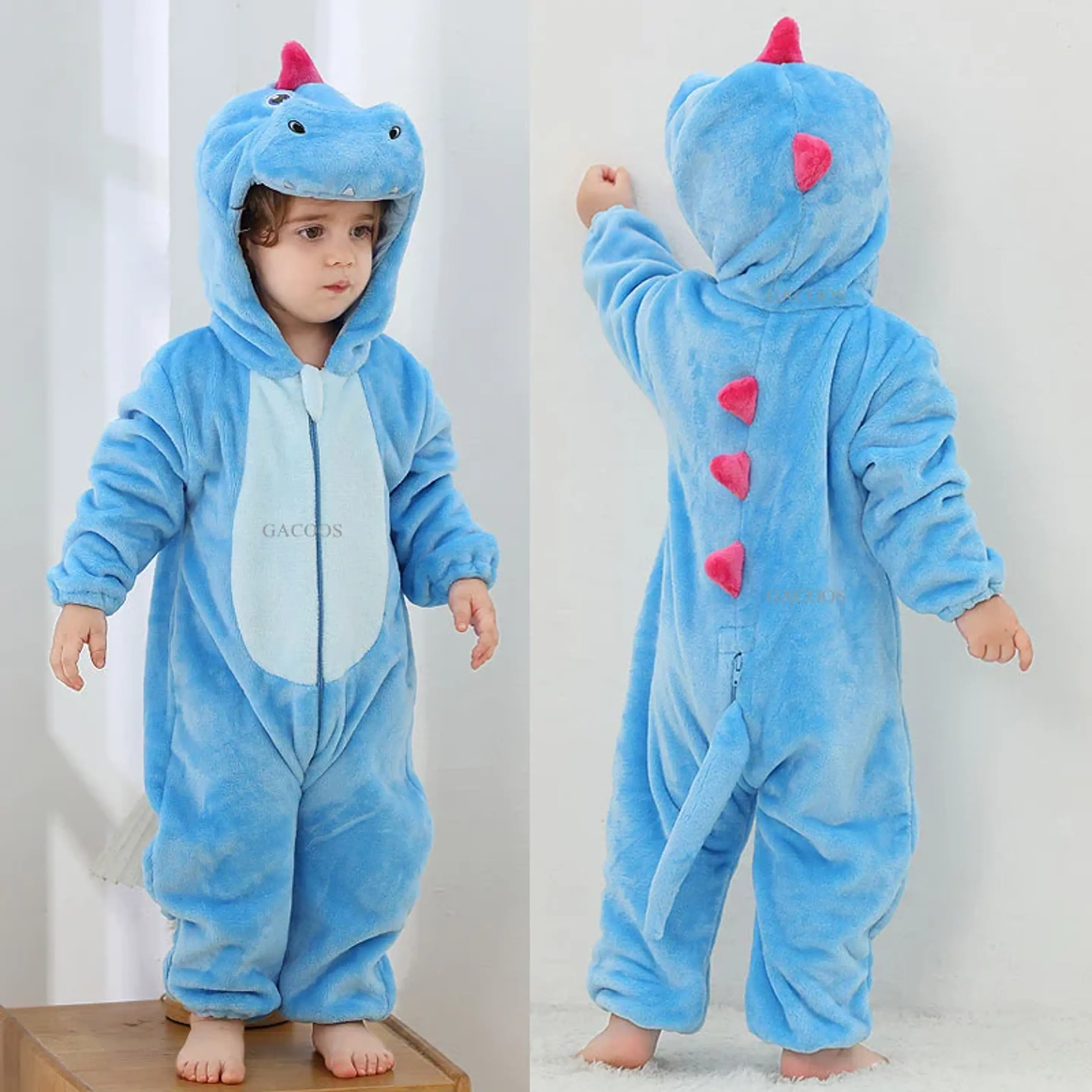 Cartoon Flannel Baby Romper – Animal Jumpsuit Costume 36