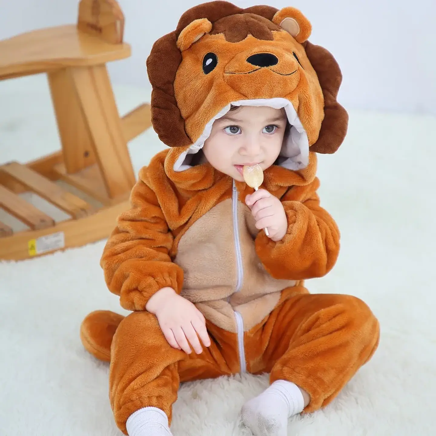 Cartoon Flannel Baby Romper – Animal Jumpsuit Costume 39