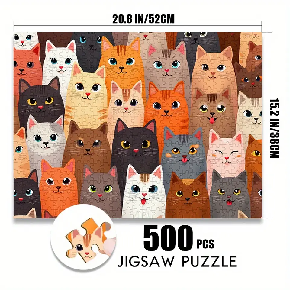 Cat Pattern Jigsaw Puzzle – Family Interactive Game 3