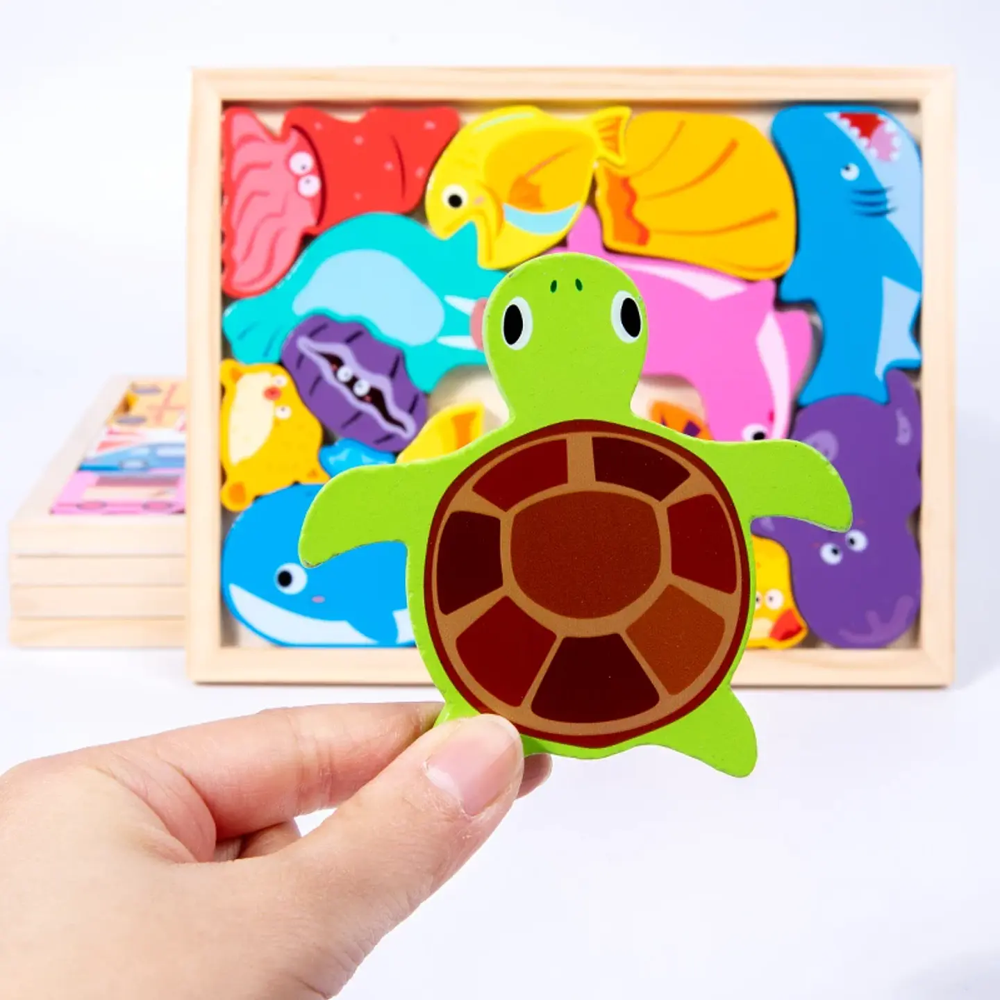 3D Wooden Jigsaw Puzzle – Cartoon Animal Board 3