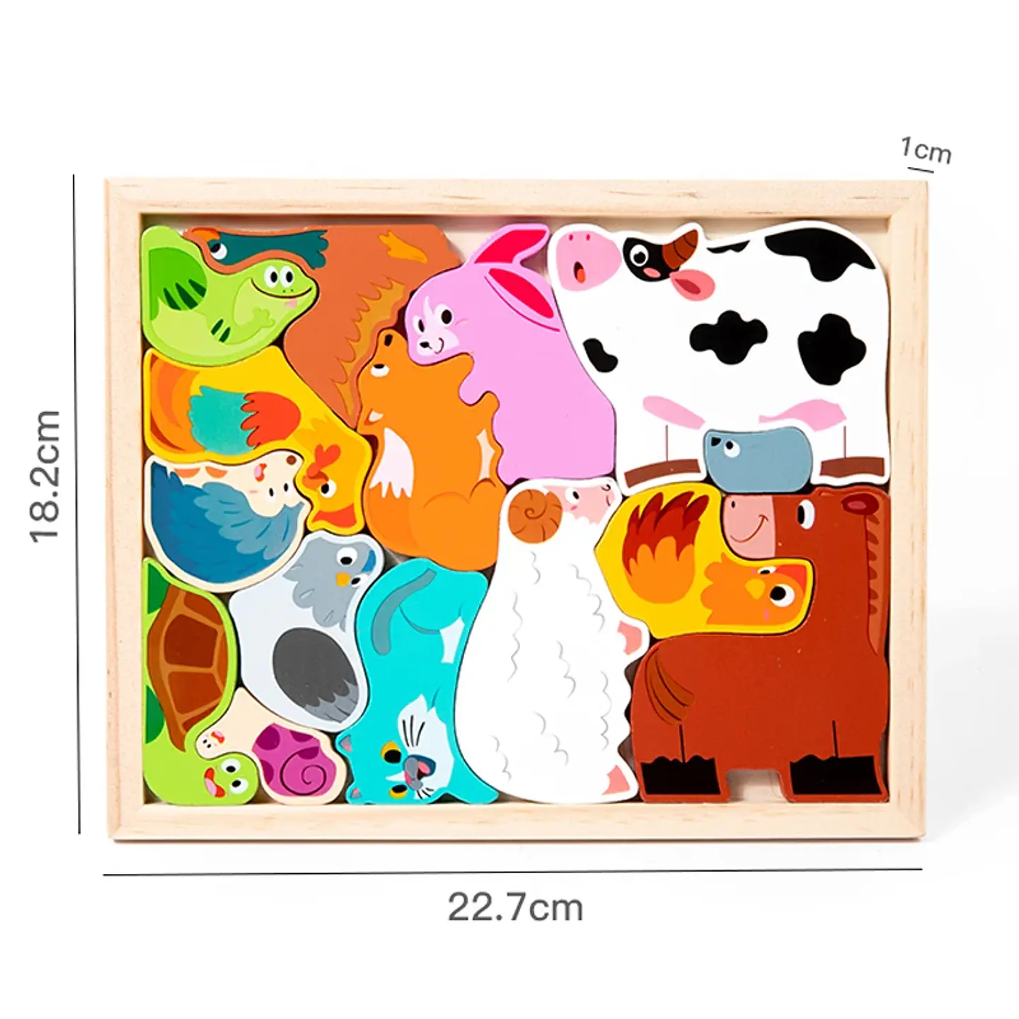 3D Wooden Jigsaw Puzzle – Cartoon Animal Board 6