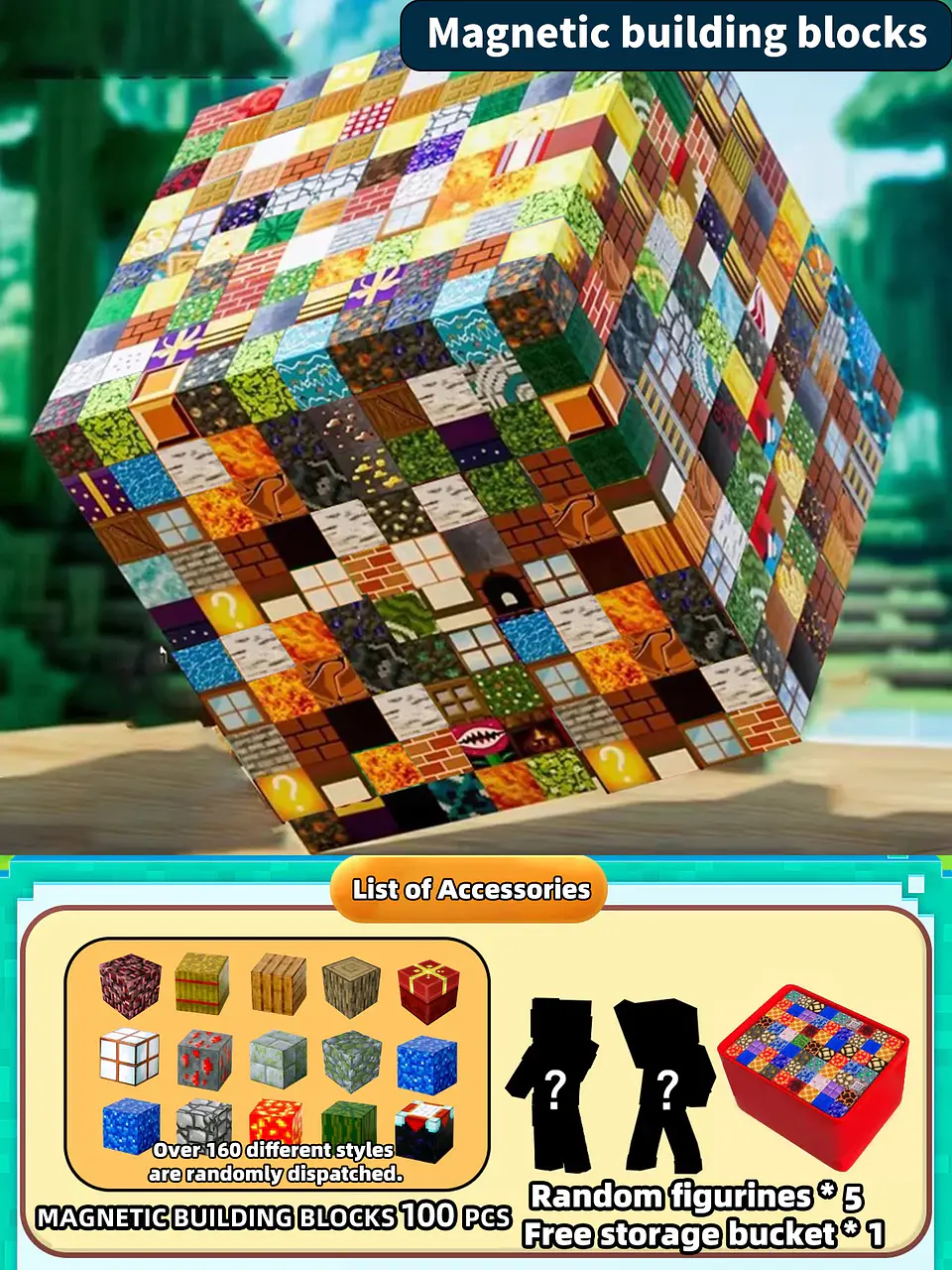 Magnetic Building Blocks Desktop Puzzle – With Box 6
