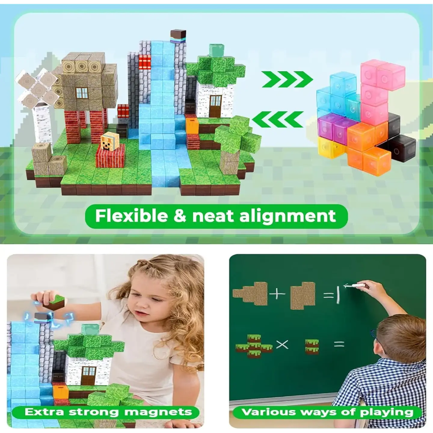 Magnetic Building Blocks – Forest Cabin Theme 4