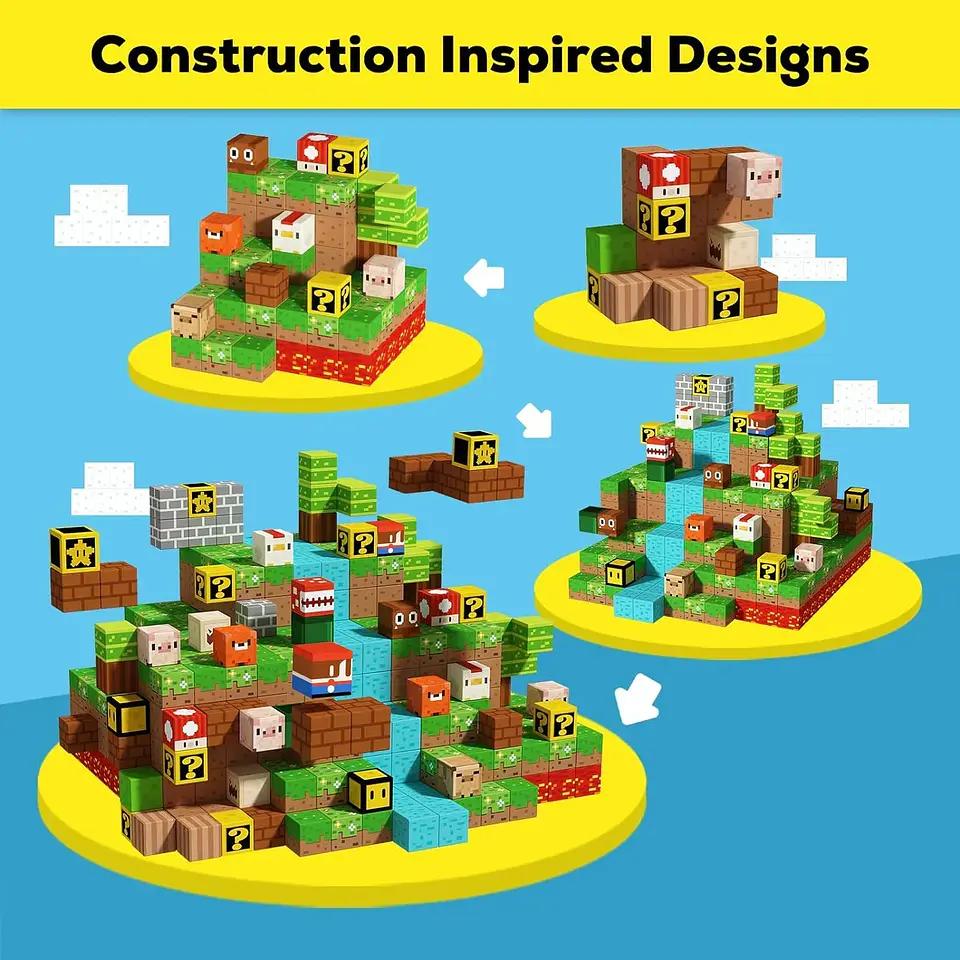 Magnetic Building Blocks – Mine World Bricks 3