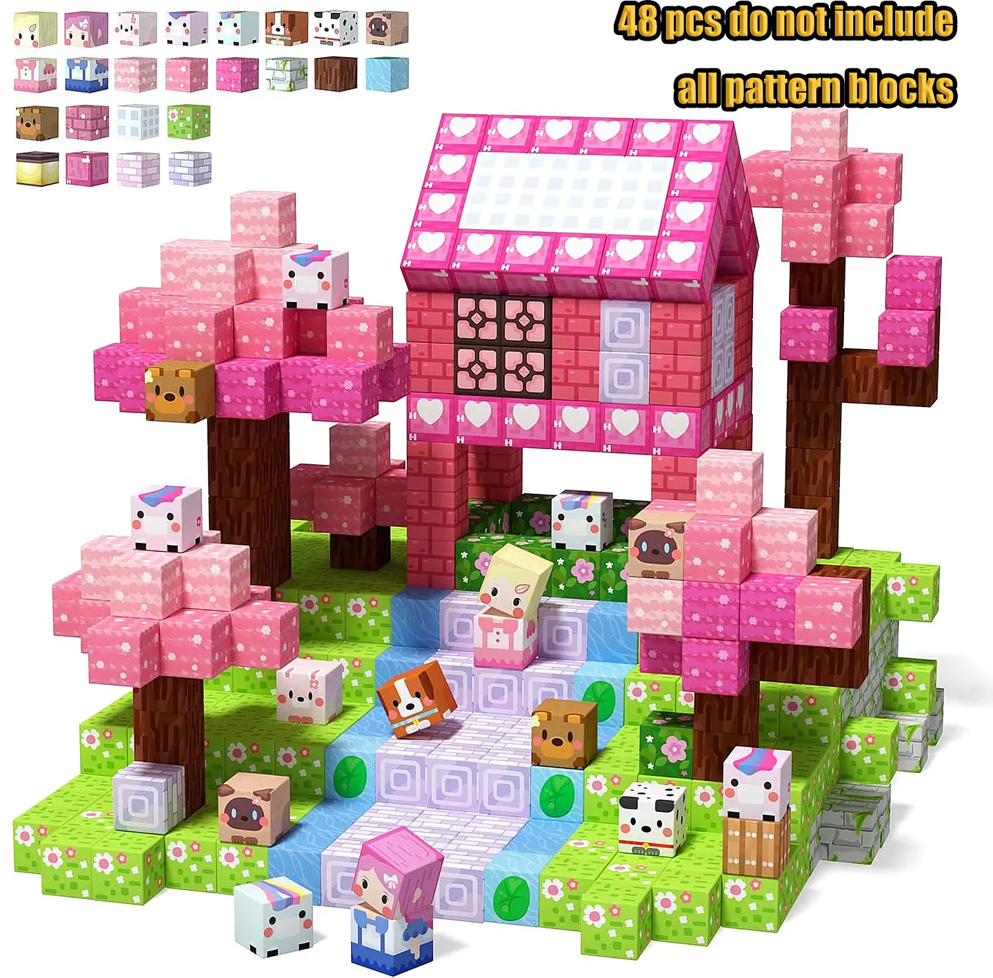 Magnetic Building Blocks – Forest Cabin Theme 8
