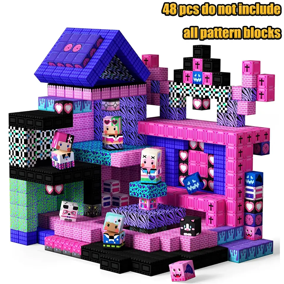 Magnetic Building Blocks – Forest Cabin Theme 9