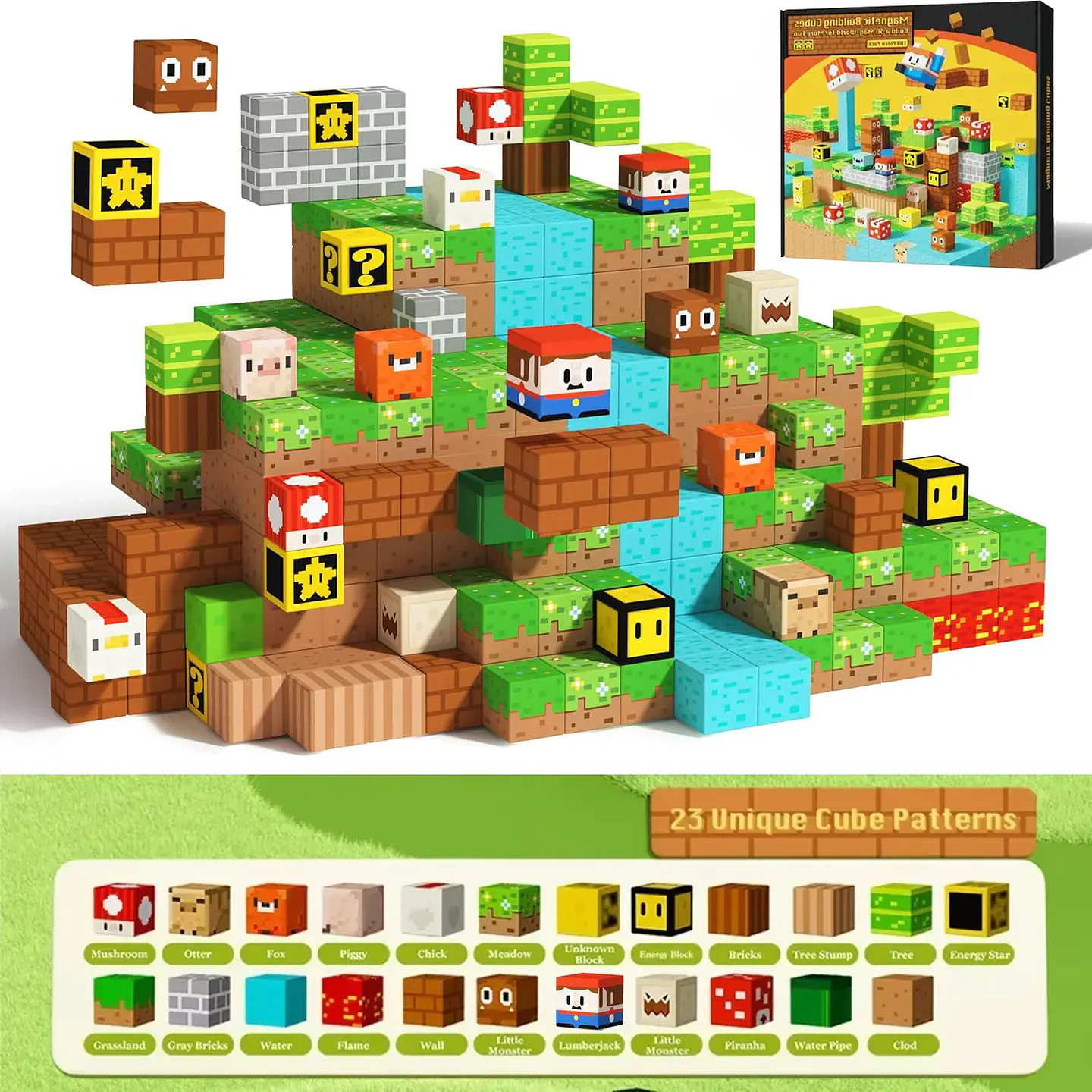 Magnetic Building Blocks – Mine World Bricks 7