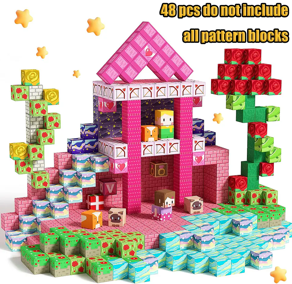 Magnetic Building Blocks – Forest Cabin Theme 10