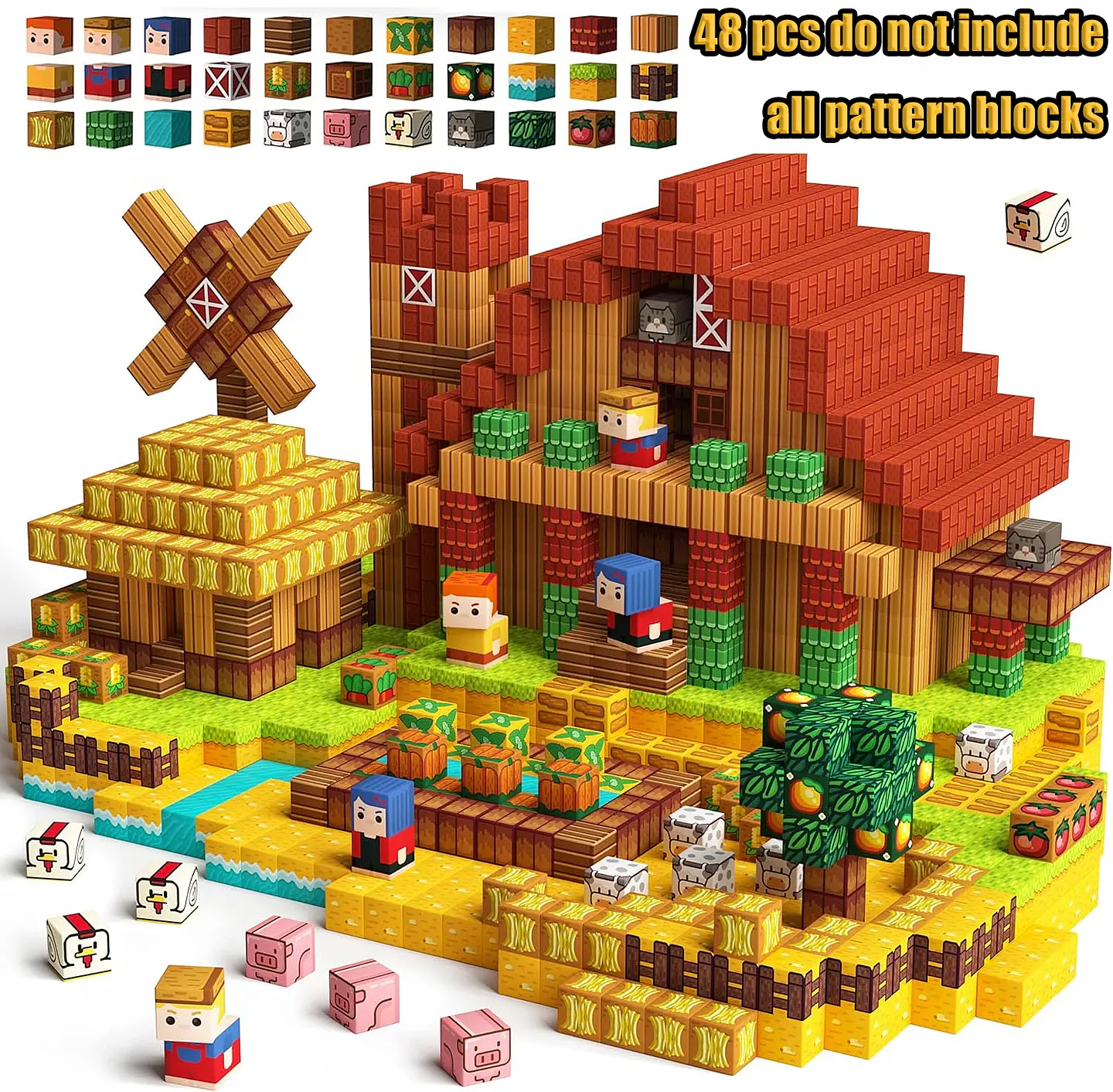 Magnetic Building Blocks – Forest Cabin Theme 12