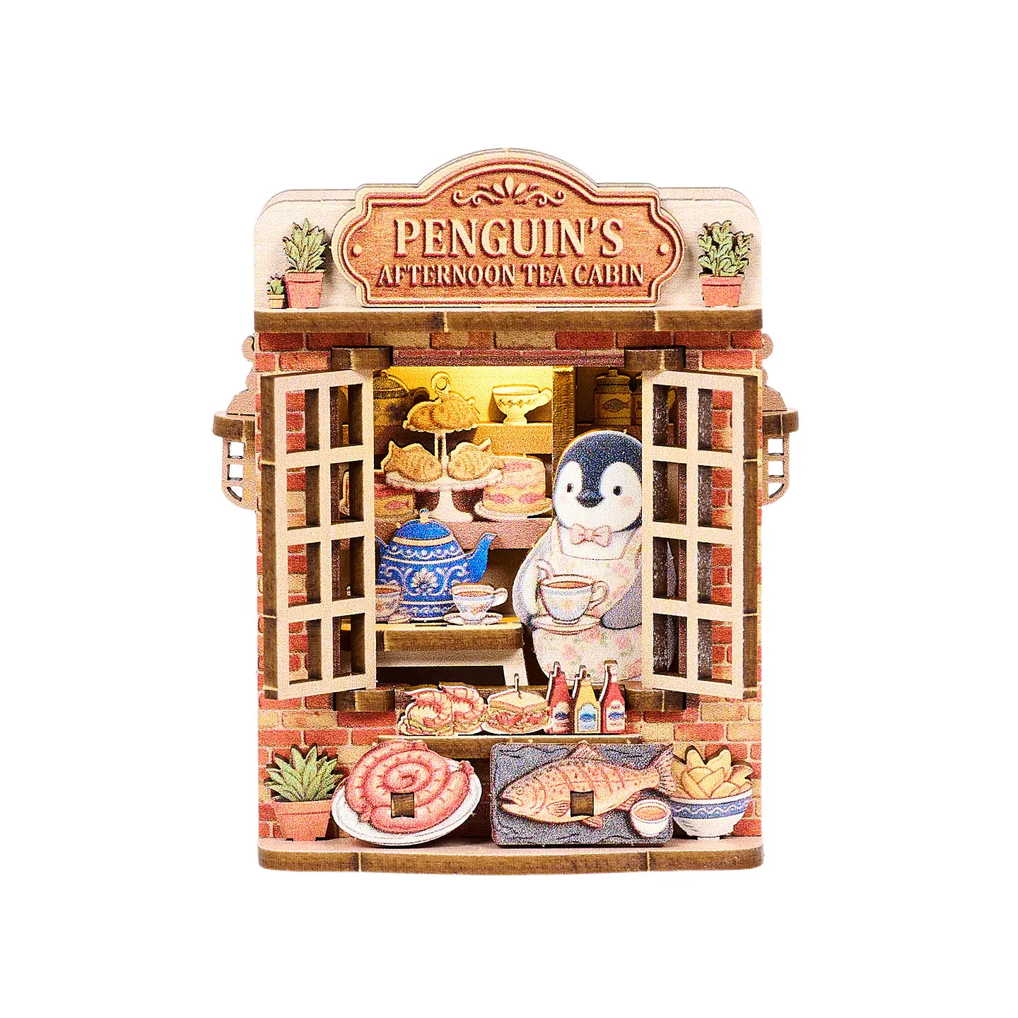 DIY Fridge Magnet Set – Miniature Shop with LED 9