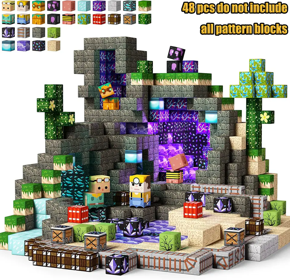 Magnetic Building Blocks – Forest Cabin Theme 13