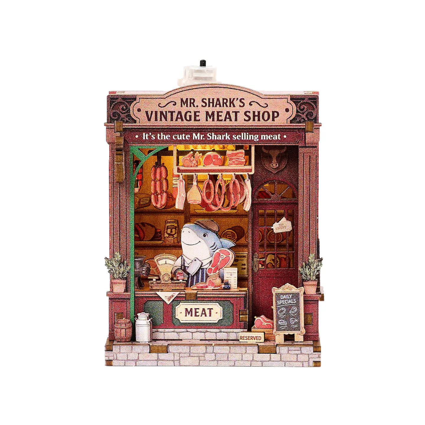 DIY Fridge Magnet Set – Miniature Shop with LED 10