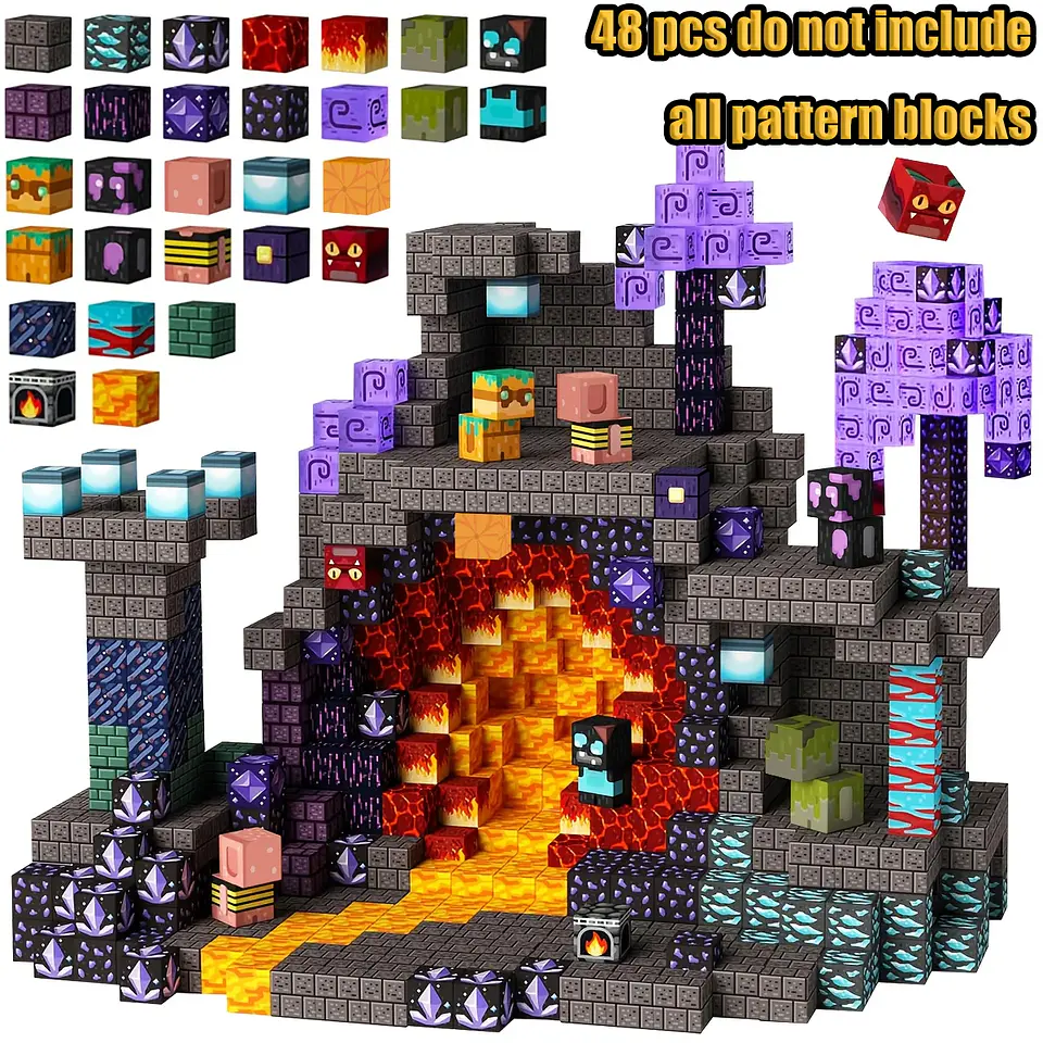Magnetic Building Blocks – Forest Cabin Theme 14