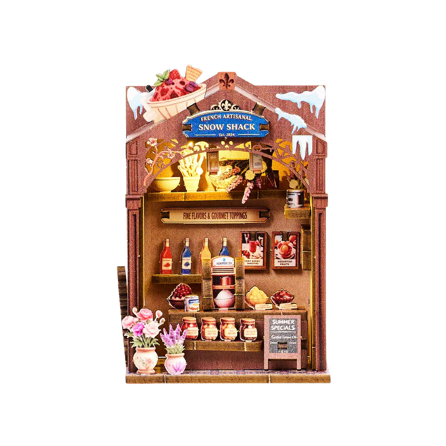 DIY Fridge Magnet Set – Miniature Shop with LED 12