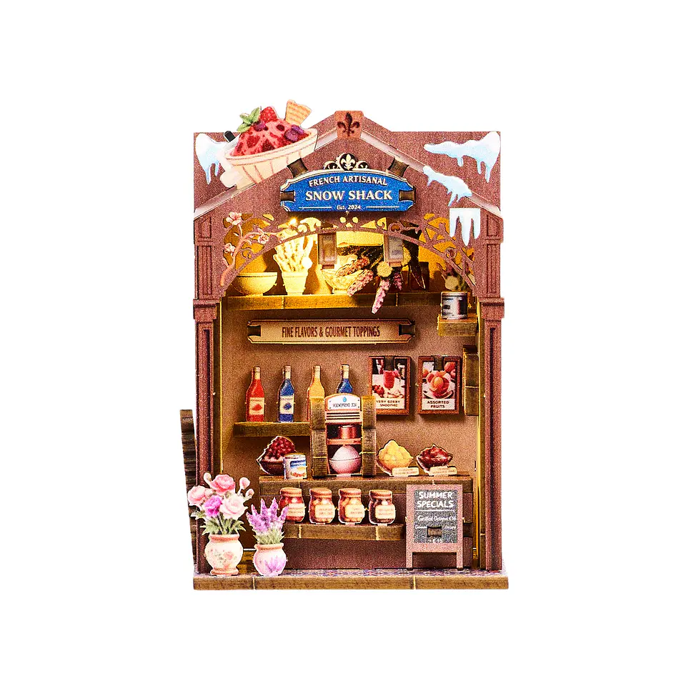 DIY Fridge Magnet Set – Miniature Shop with LED 12