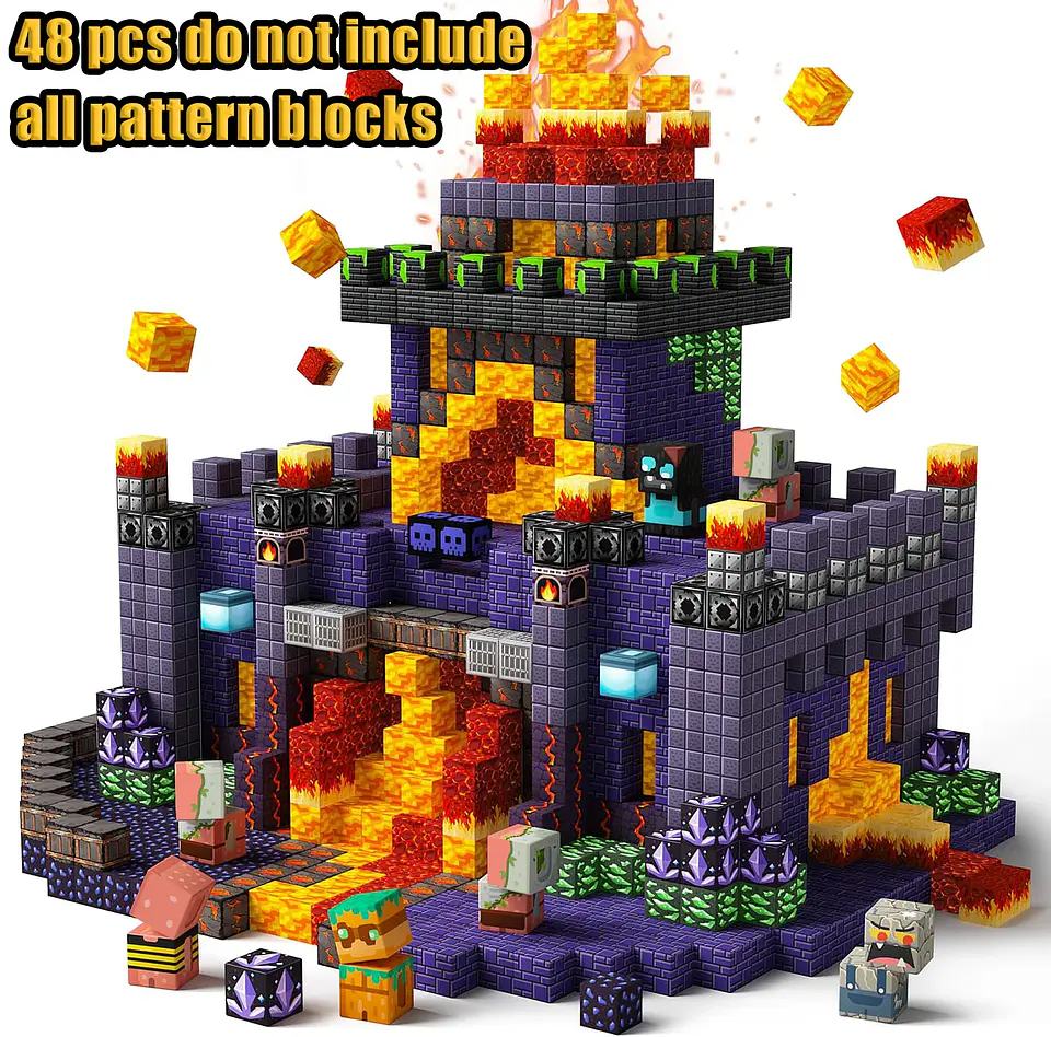 Magnetic Building Blocks – Forest Cabin Theme 16