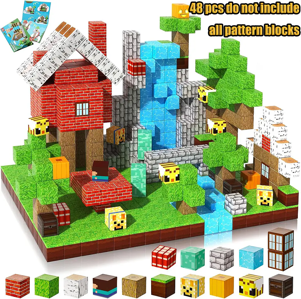 Magnetic Building Blocks – Forest Cabin Theme 17