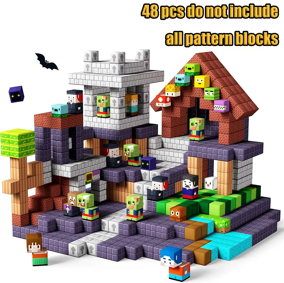 Magnetic Building Blocks – Forest Cabin Theme 18