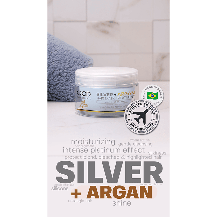 Silver + Argan Hair Mask 210g - QOD Pro 2