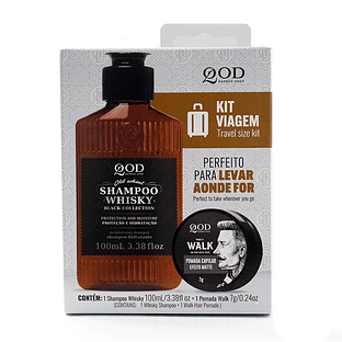 Travel Kit - Whisky Shampoo 100ml + Walk Hair Pomade 7g