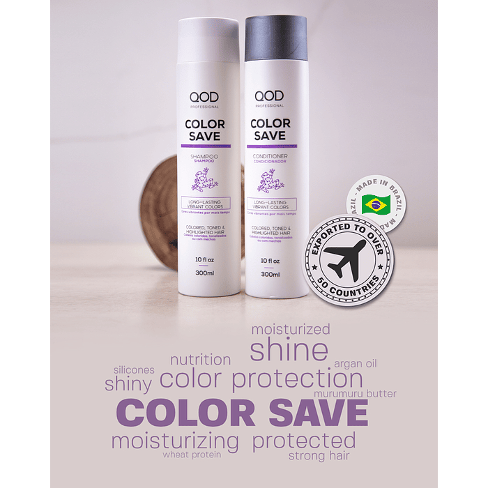 Kit Color Save Shampoo + Conditioner - QOD Pro 2