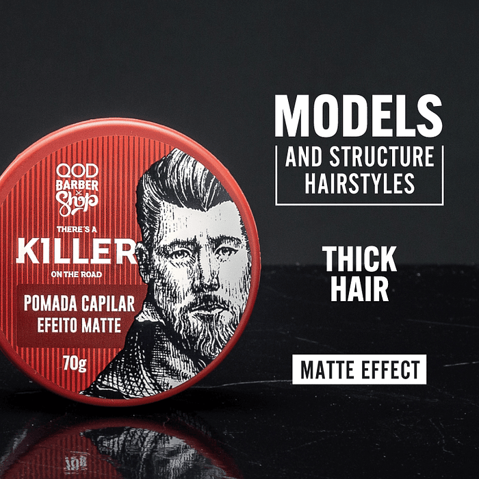 Killer Hair Pomade 70g - Strong Hold - Matte Effect - QOD Barber Shop 3