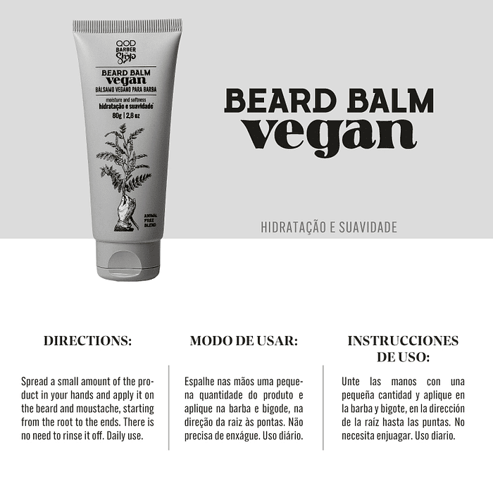 Beard Balm Vegan 80g - QOD Barber Shop 4