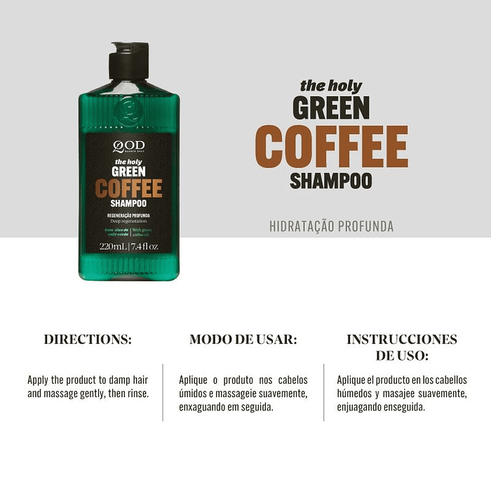 The Holy Green Coffee Kit Shampoo 220ml + Anti-Aging Facial Serum 60g 6