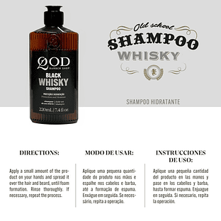 Old School Whisky Shampoo 220ml - QOD Barber Shop