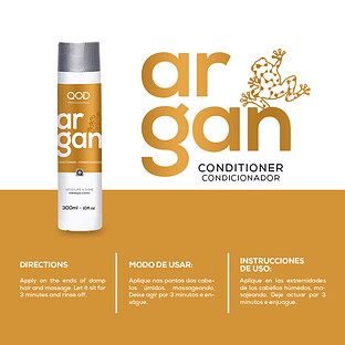 Argan Professional Conditioner 1000ml - Shine and Softness - QOD Pro