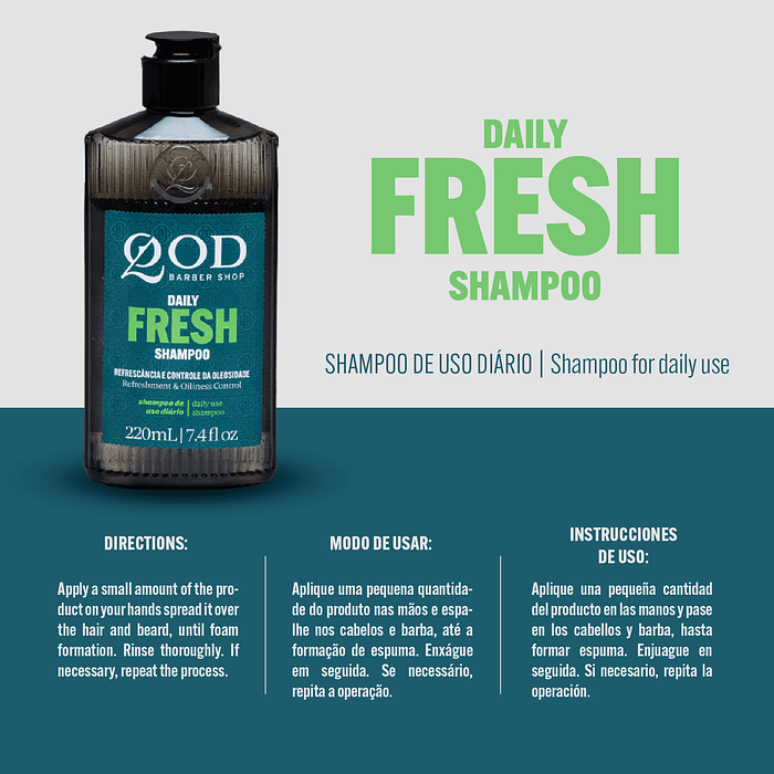 Kit Blue Necessary Daily Shampoo 220ml+ Killer Pomade 70g - QOD Barber Shop 4