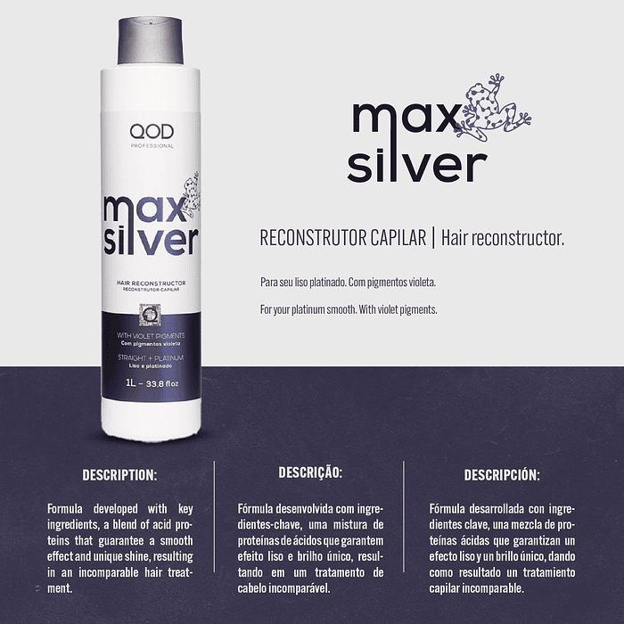 Combo Max Silver Shampoo + Conditioner 300ml - QOD PRO 3