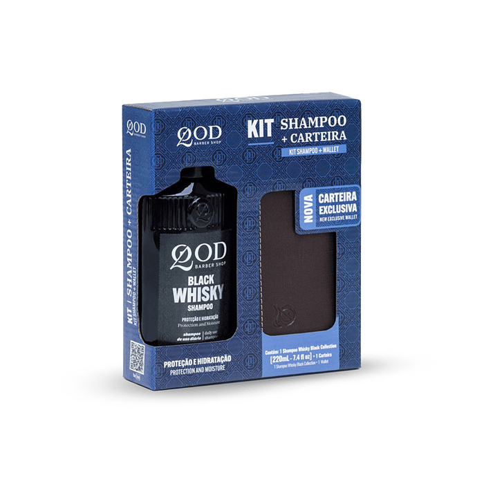 Wallet Kit - Whisky Shampoo 220ml + Wallet QOD Barber Shop 1