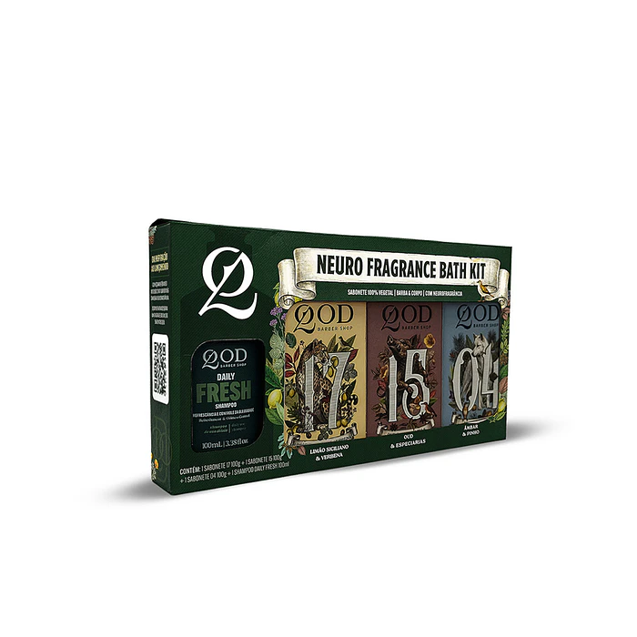 Kit Shampoo Daily 100ML+ 3 Sabonete 100g Neuro Fragrance - QOD BARBER SHOP 3