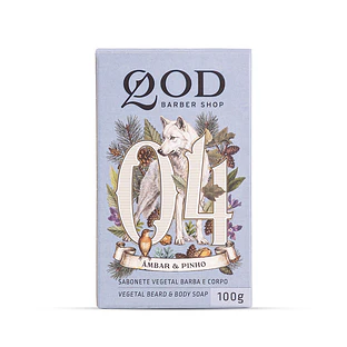QOD Barber Shop - Beard & Body Soap with Neuro-fragrance 04 Amber & Pine - 100g