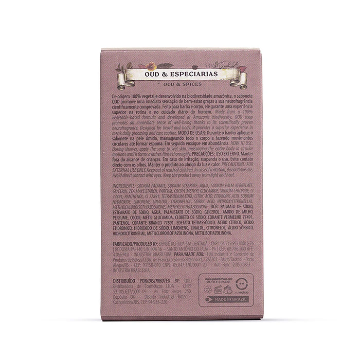 QOD Barber Shop - Beard and Body Soap with Neurofragrance 15 Oud & Spices - 100g 3