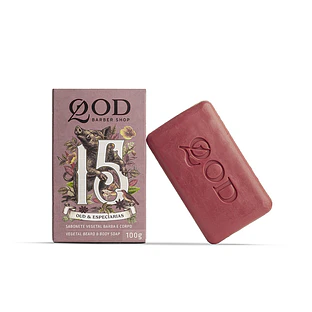QOD Barber Shop - Beard and Body Soap with Neurofragrance 15 Oud & Spices - 100g