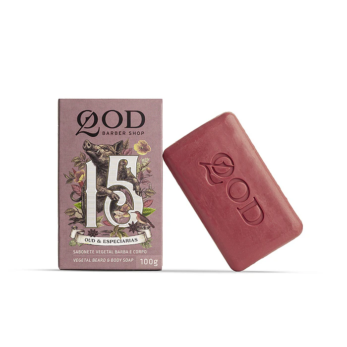 QOD Barber Shop - Beard and Body Soap with Neurofragrance 15 Oud & Spices - 100g 1