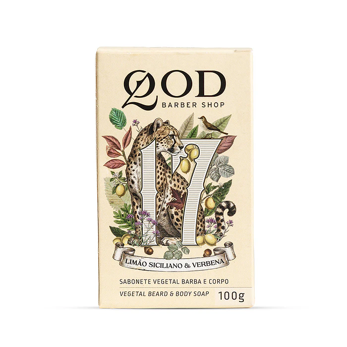 QOD Barber Shop - Beard & Body Soap with Neuro-fragrance 17 Sicilian Lemon & Verbena - 100g 2