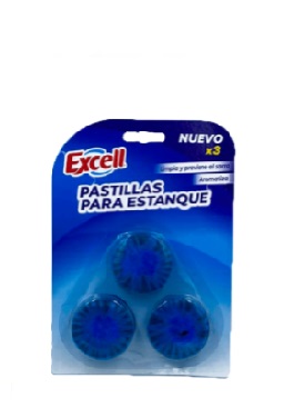 pastilla estanque excell pack de 3un