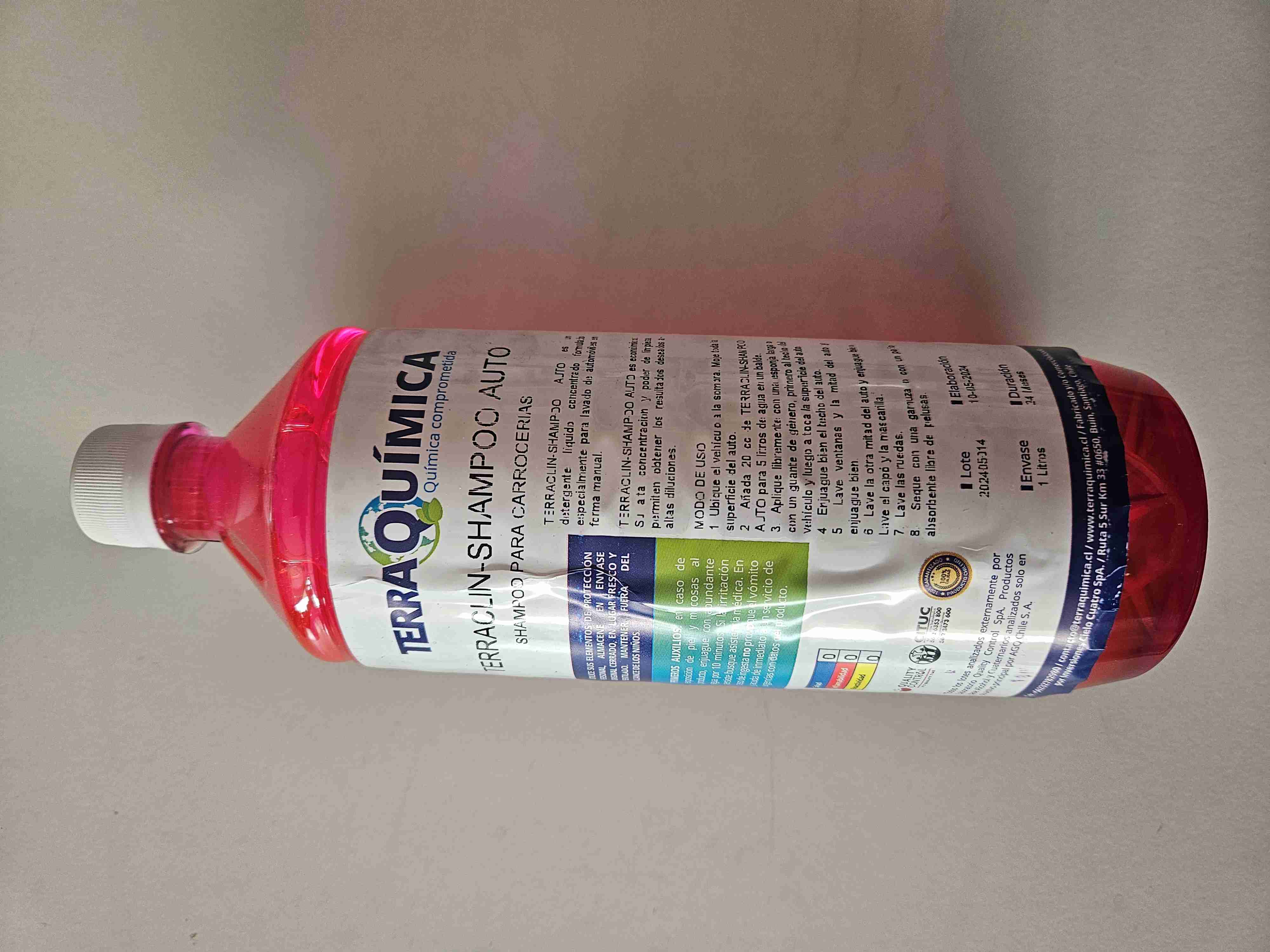 shampoo para carroceria terraquimica carwash 1 litro