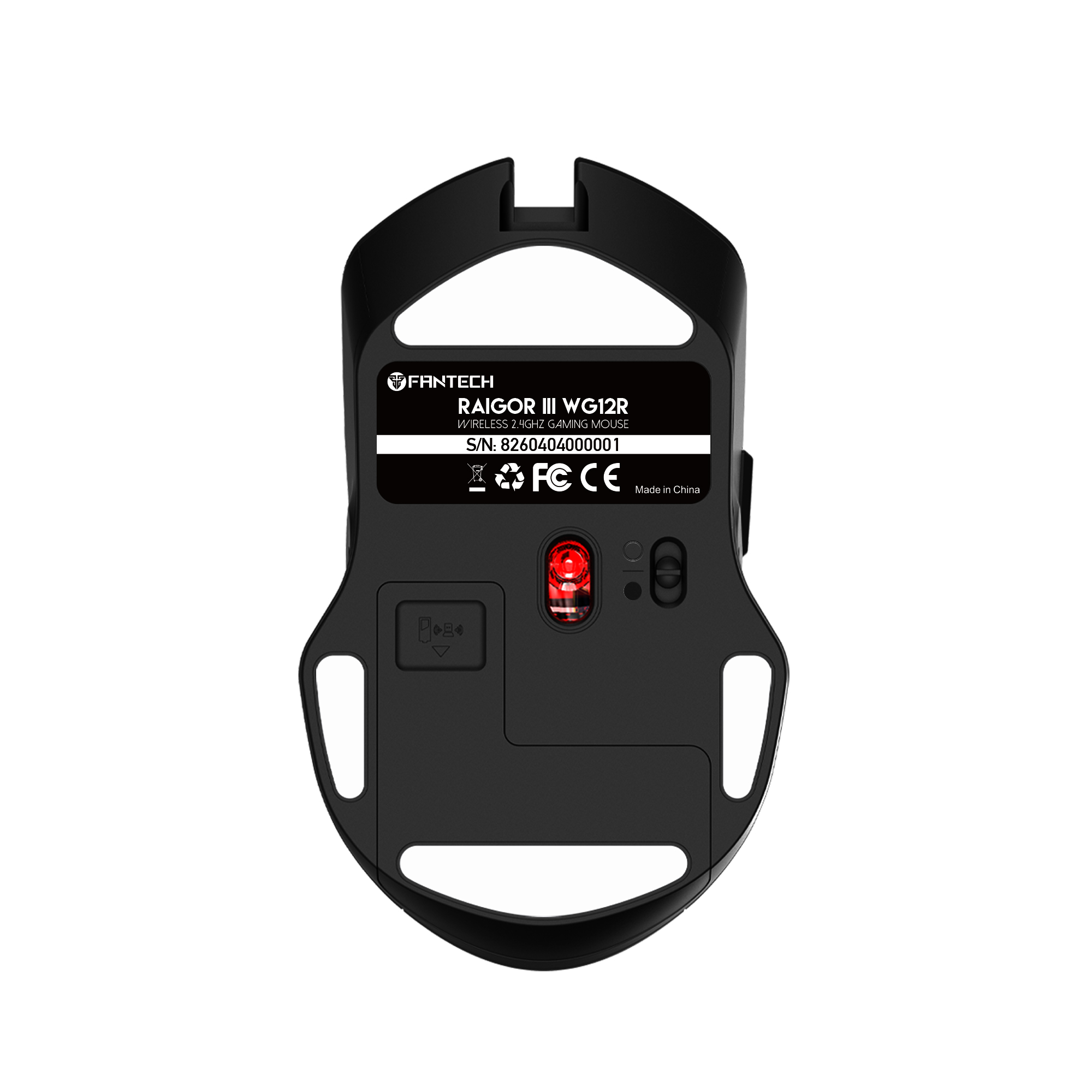 WG12R RAIGOR III Black Mouse Inalámbrico 2.000 DPI 2