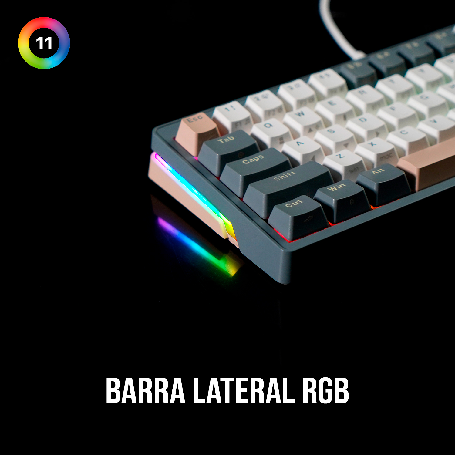 MK912 ATOM PRO63 Mercury Teclado Mecánico Inalámbrico 60% Layout USA 6