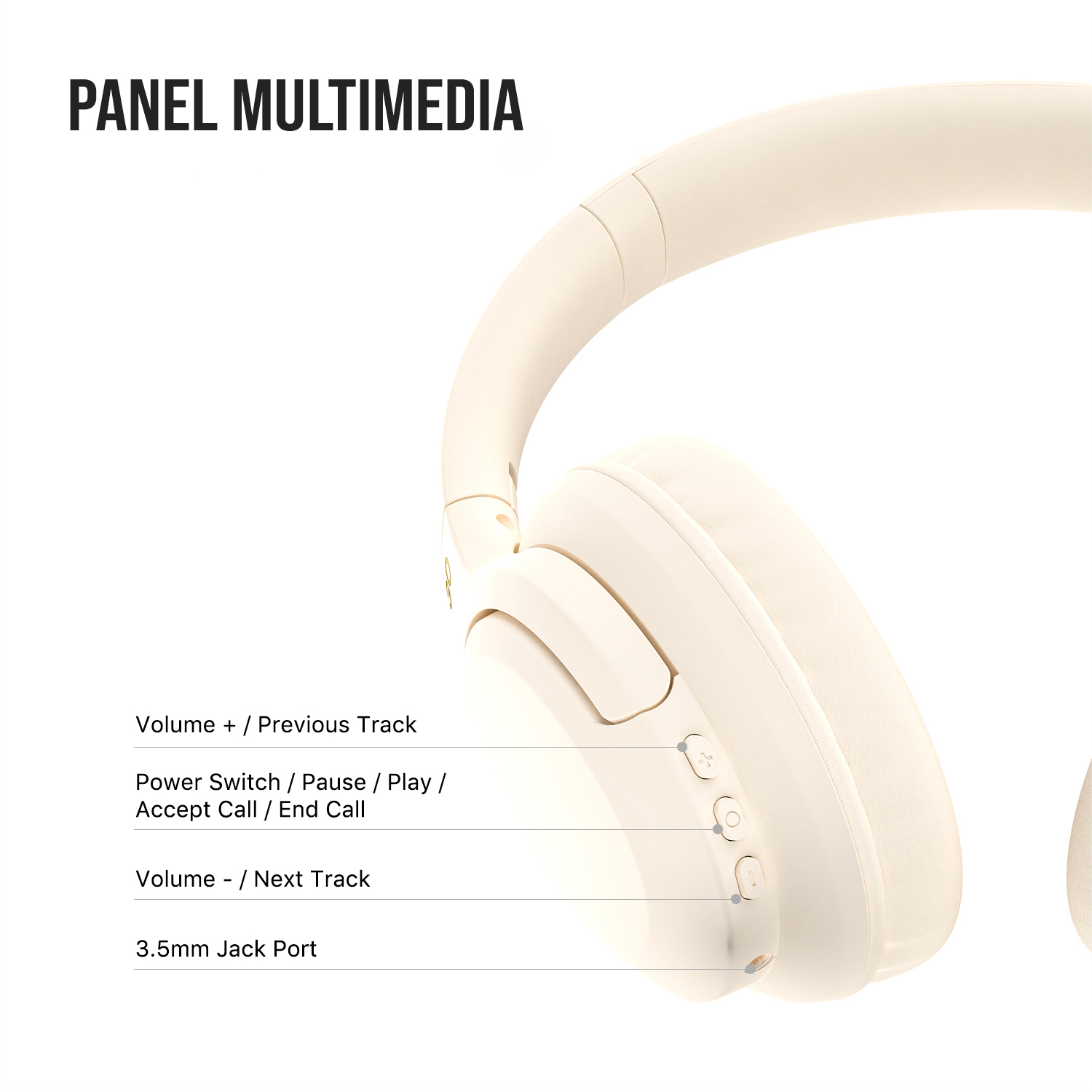 WH05 GO VIBE Beige Audífonos Inalámbricos 7