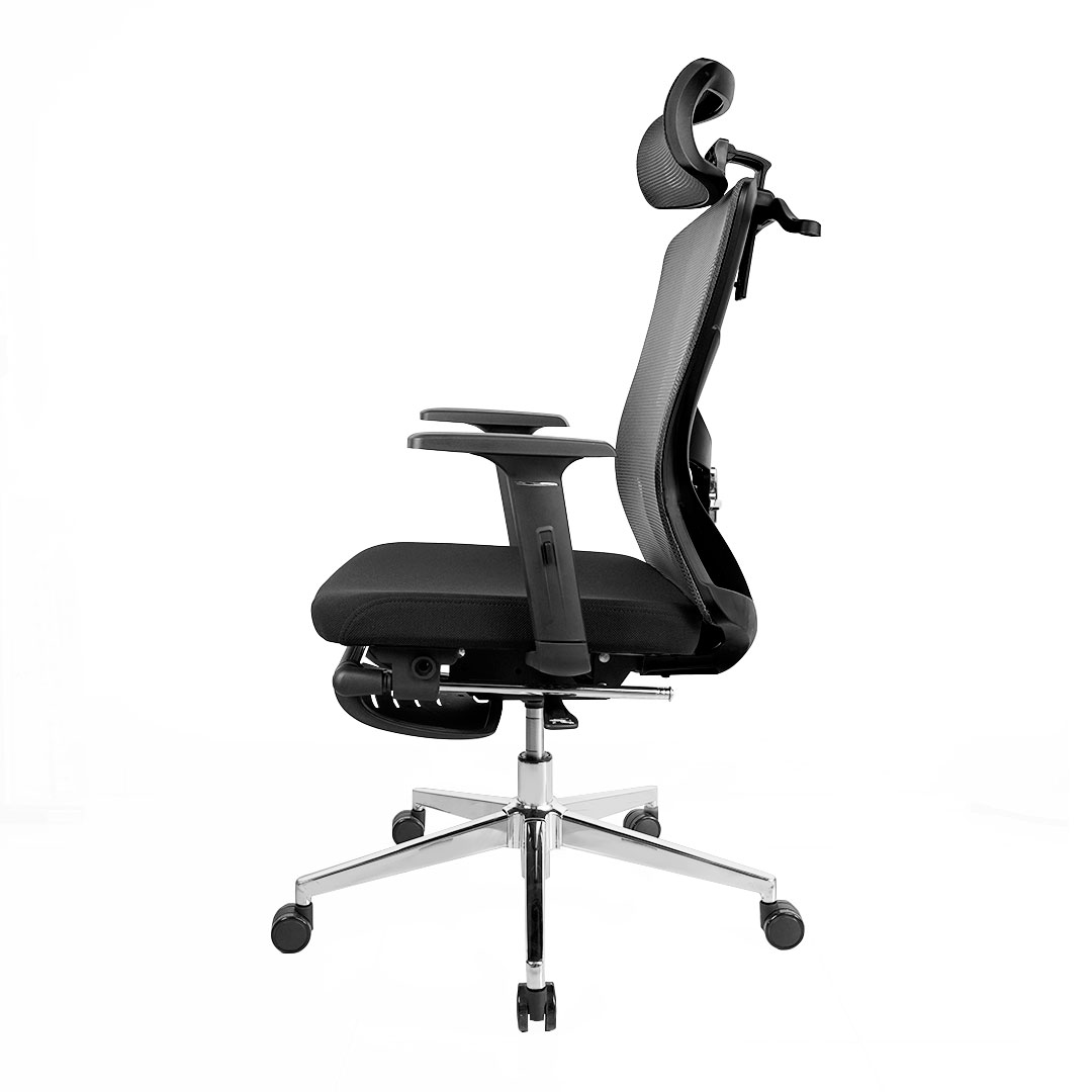 OCA259s Black Silla ergonómica Oficina de Malla con Reposapiés 5