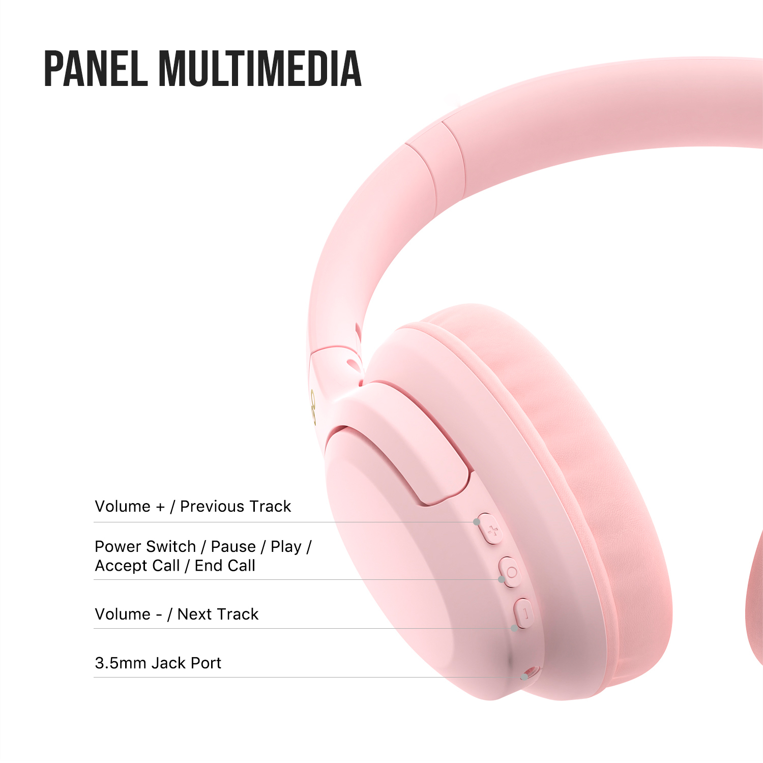 WH05 GO VIBE Pink Audífonos Inalámbricos 10