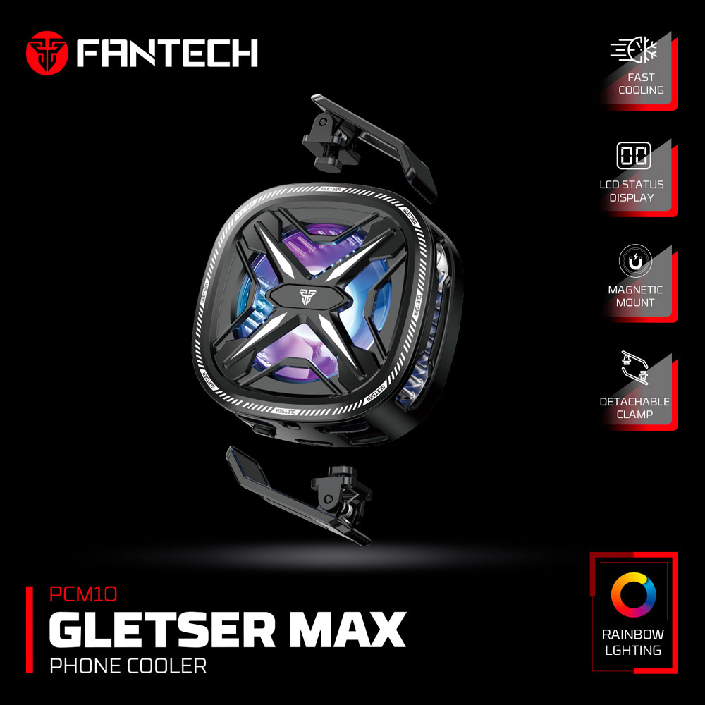 PCM10 GLETSER MAX Black Ventilador inalámbrico de Smartphone Andoid iOS 17